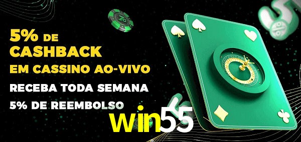 Promoções do cassino ao Vivo win55